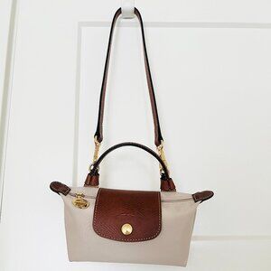 Longchamp Mini Bag Cream (with two types straps)